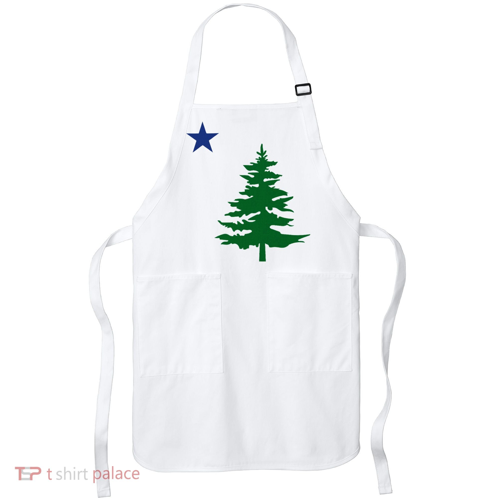 Old Maine State Flag 1901 Pine Tree Star Apron