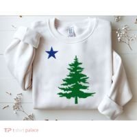 Old Maine State Flag 1901 Pine Tree Star Sweatshirt thumb 2