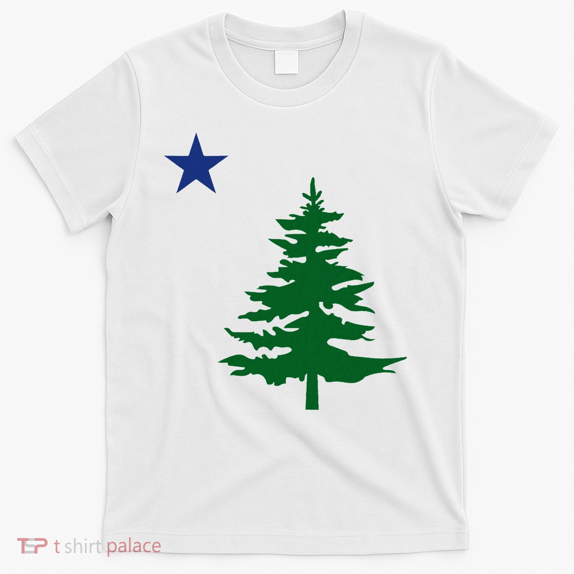 Old Maine State Flag 1901 Pine Tree Star T-Shirt