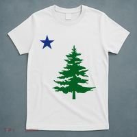 Old Maine State Flag 1901 Pine Tree Star T-Shirt thumb 5