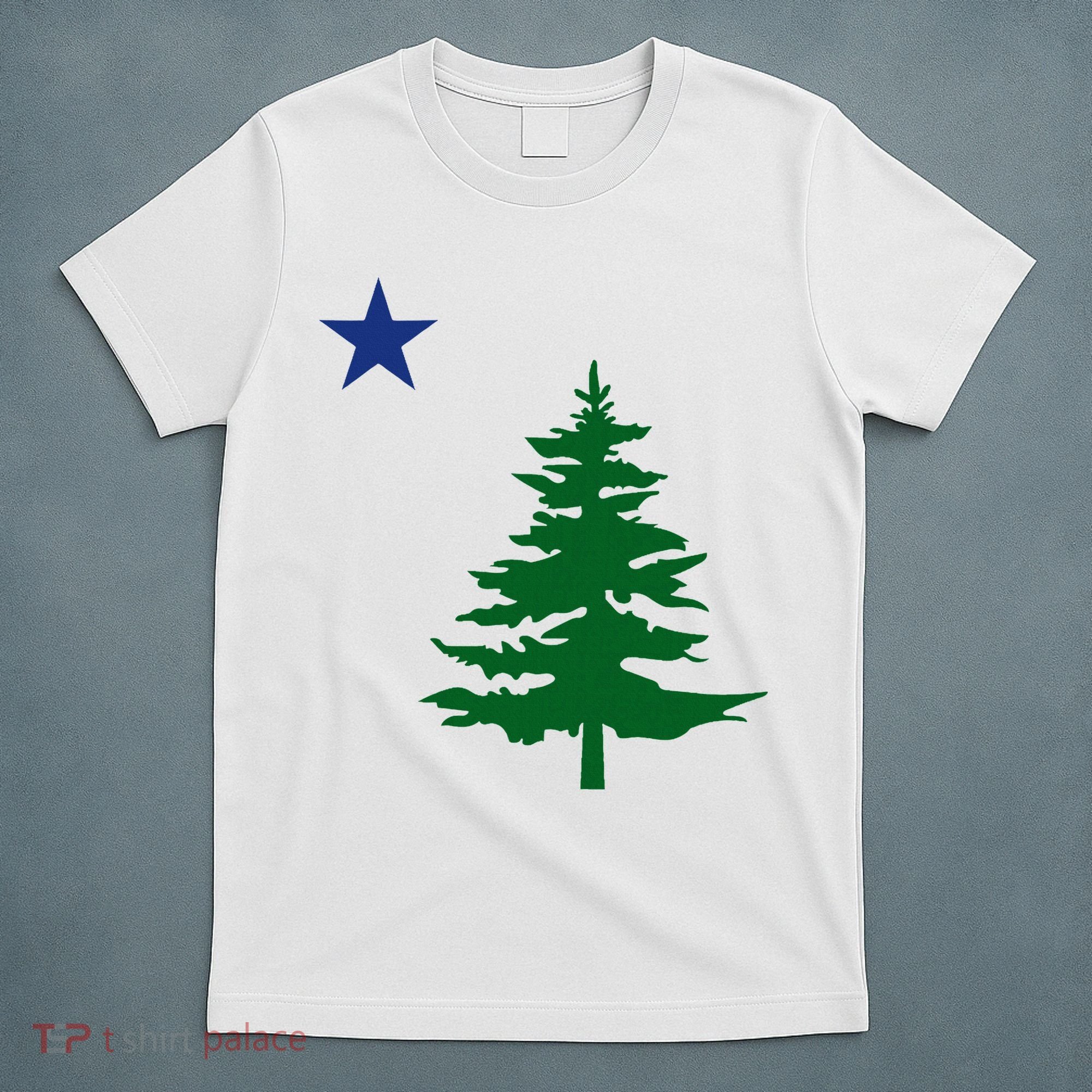 Old Maine State Flag 1901 Pine Tree Star T-Shirt