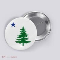 Old Maine State Flag 1901 Pine Tree Star Button thumb 0