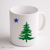 Old Maine State Flag 1901 Pine Tree Star Coffee Mug thumb 1