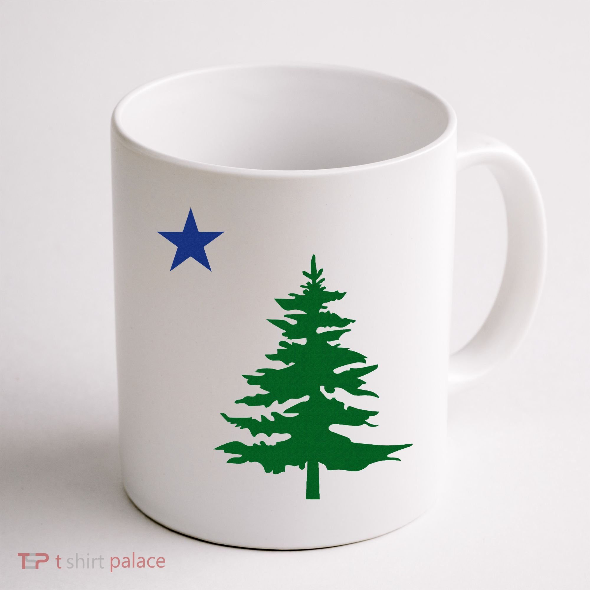 Old Maine State Flag 1901 Pine Tree Star Coffee Mug