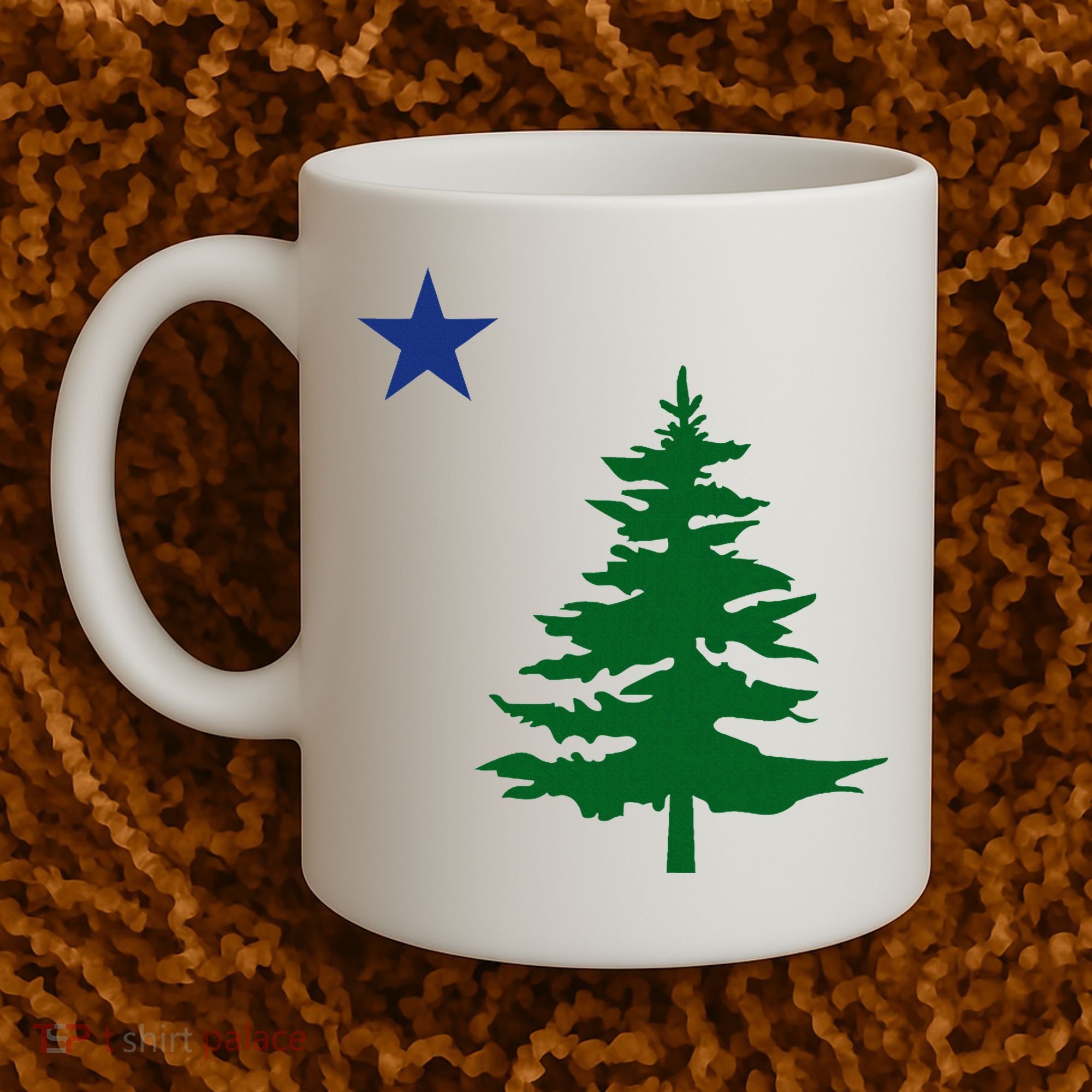 Old Maine State Flag 1901 Pine Tree Star Coffee Mug