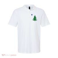 Old Maine State Flag 1901 Pine Tree Star Polo thumb 0