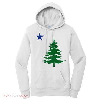 Old Maine State Flag 1901 Pine Tree Star Women's Hoodie