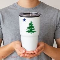 Old Maine State Flag 1901 Pine Tree Star Tumbler thumb 2