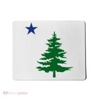 Old Maine State Flag 1901 Pine Tree Star Mousepad thumb 0