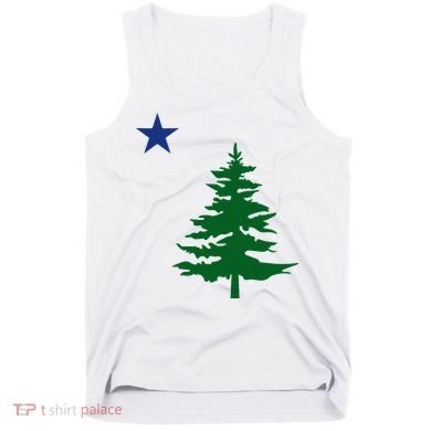Old Maine State Flag 1901 Pine Tree Star Tank Top