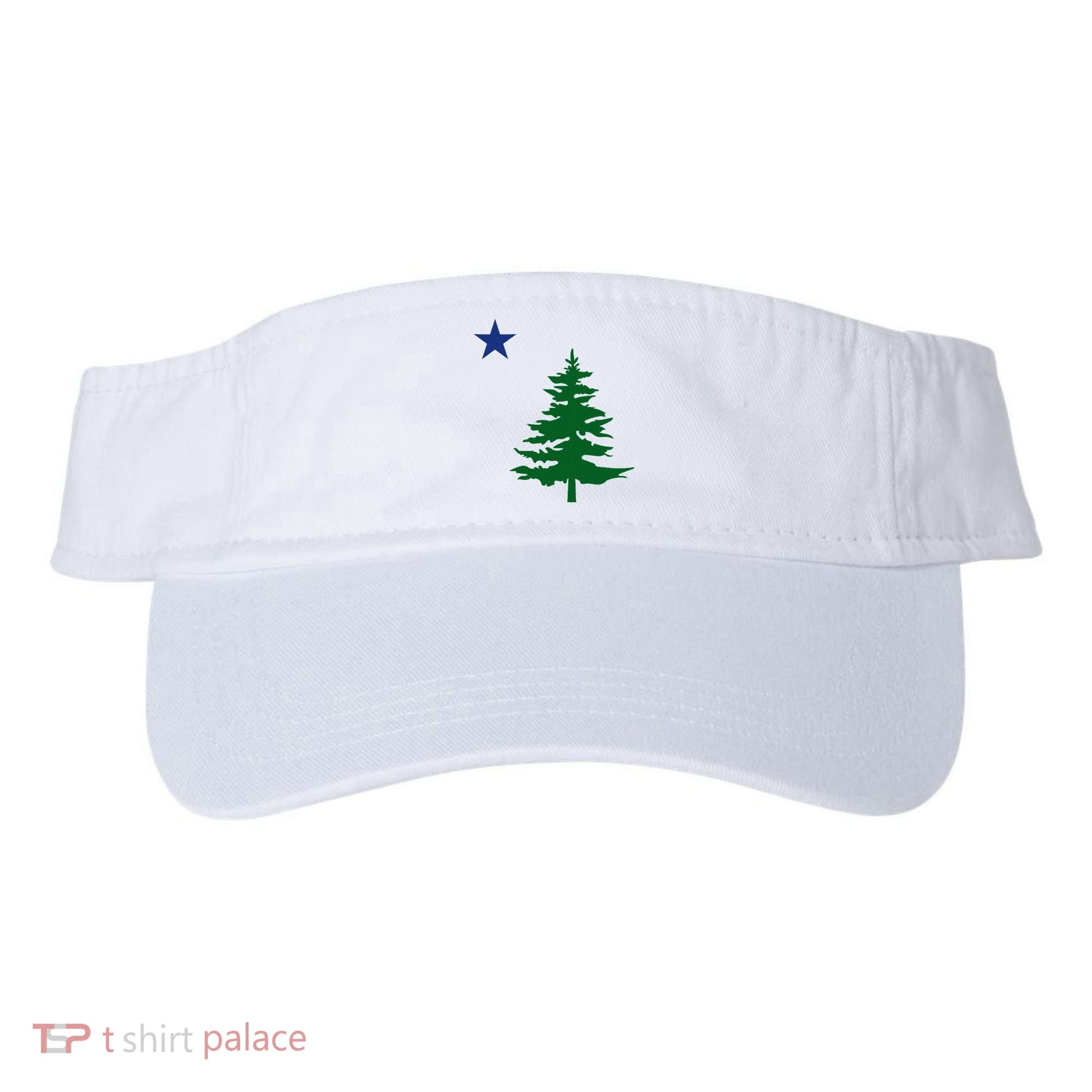 Old Maine State Flag 1901 Pine Tree Star Visor