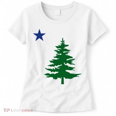 Old Maine State Flag 1901 Pine Tree Star Women's T-Shirt