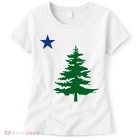 Old Maine State Flag 1901 Pine Tree Star Women's T-Shirt thumb 0