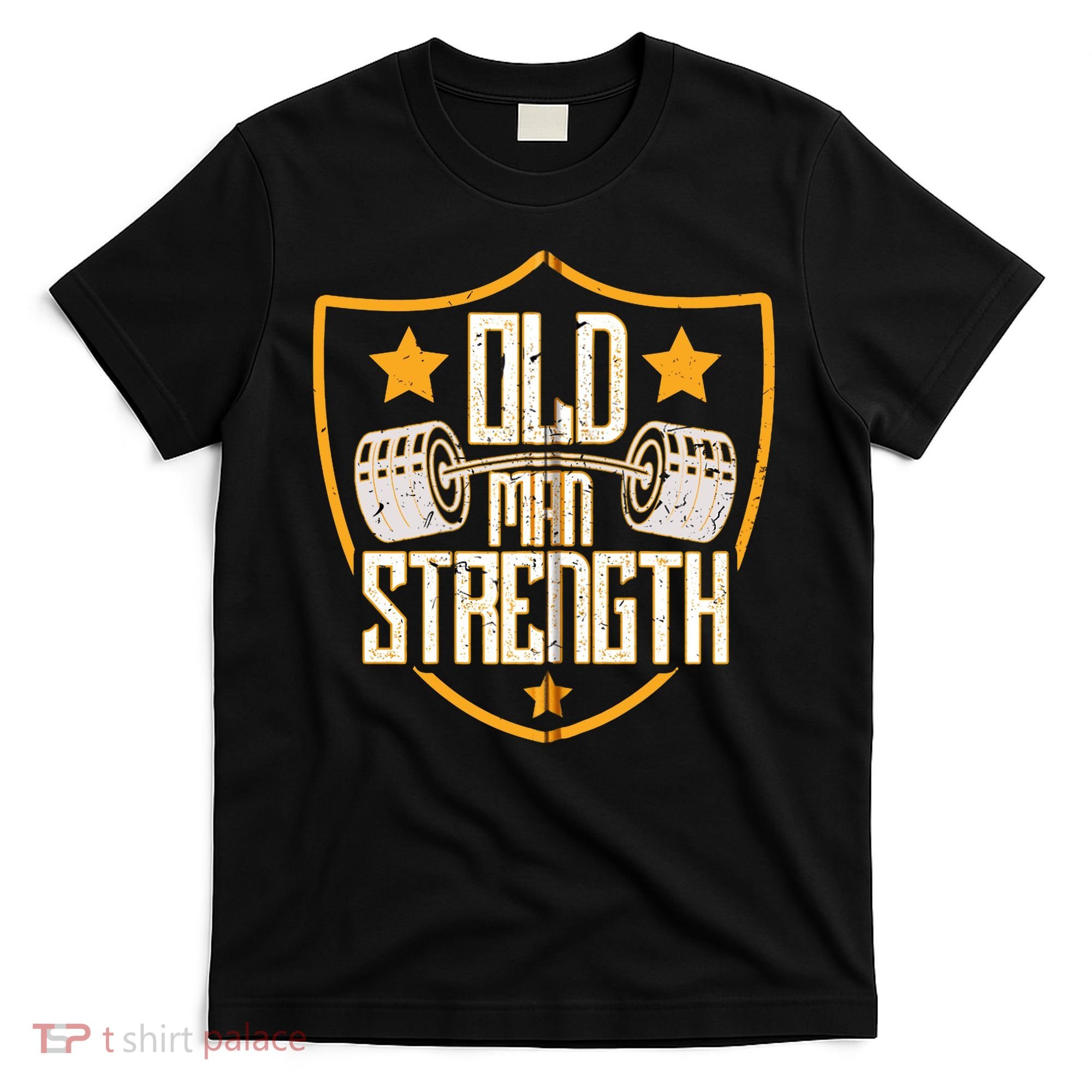 Old Man Strength Gym Father's Day Gift For Dad Zip Hoodie T-Shirt