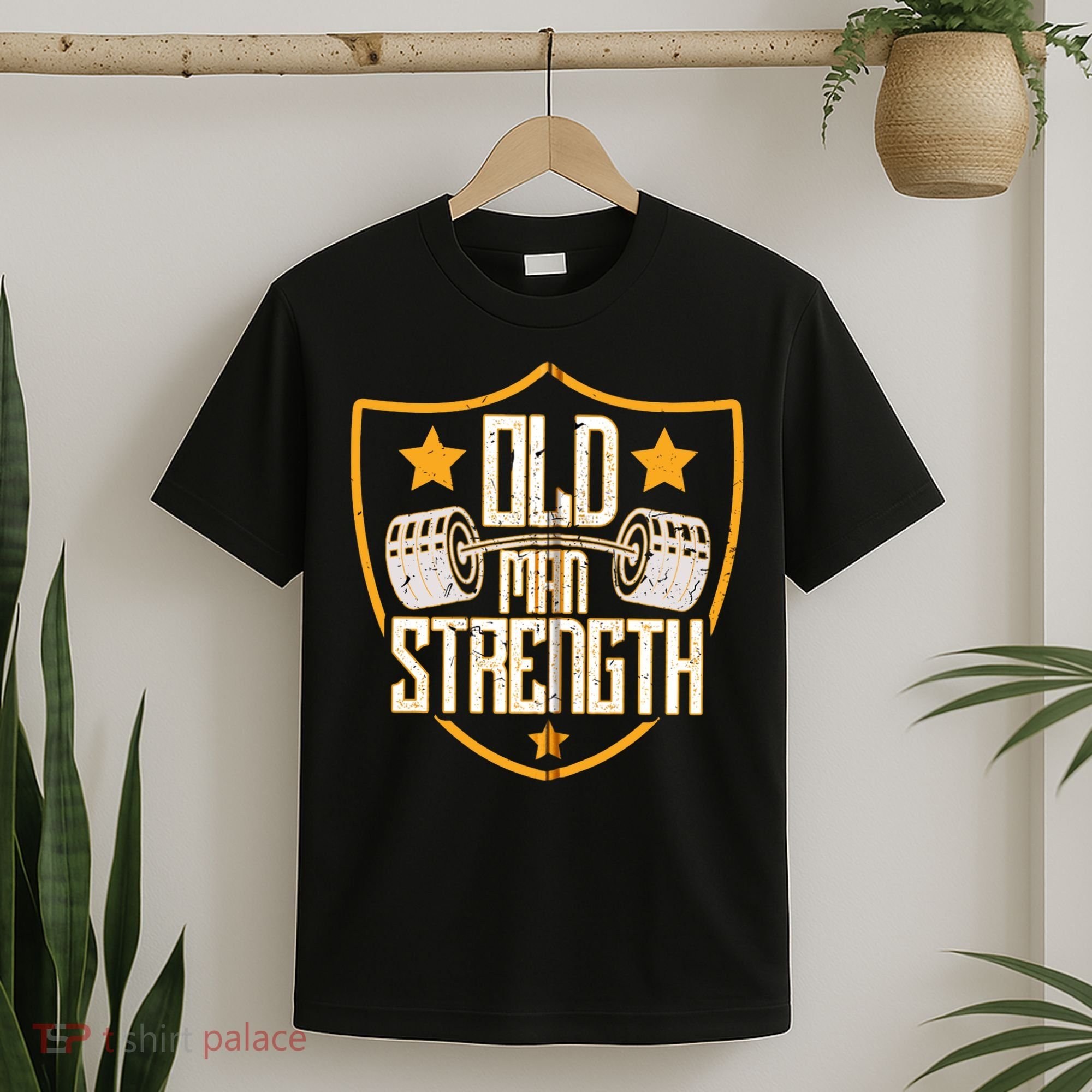 Old Man Strength Gym Father's Day Gift For Dad Zip Hoodie T-Shirt