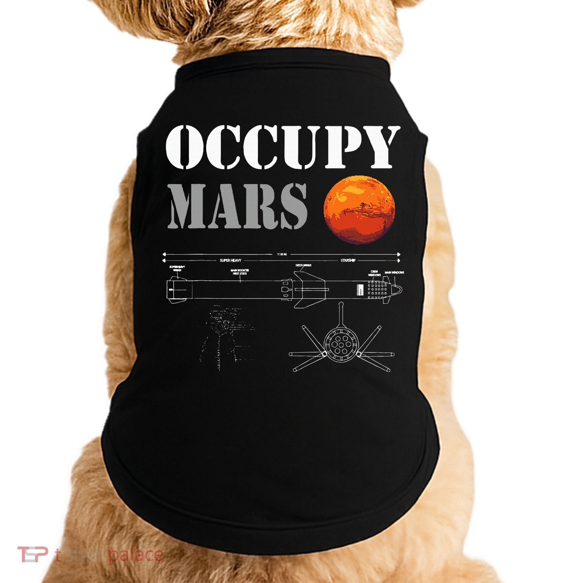 Occupy Mars Starship Rocket Doggie Tank