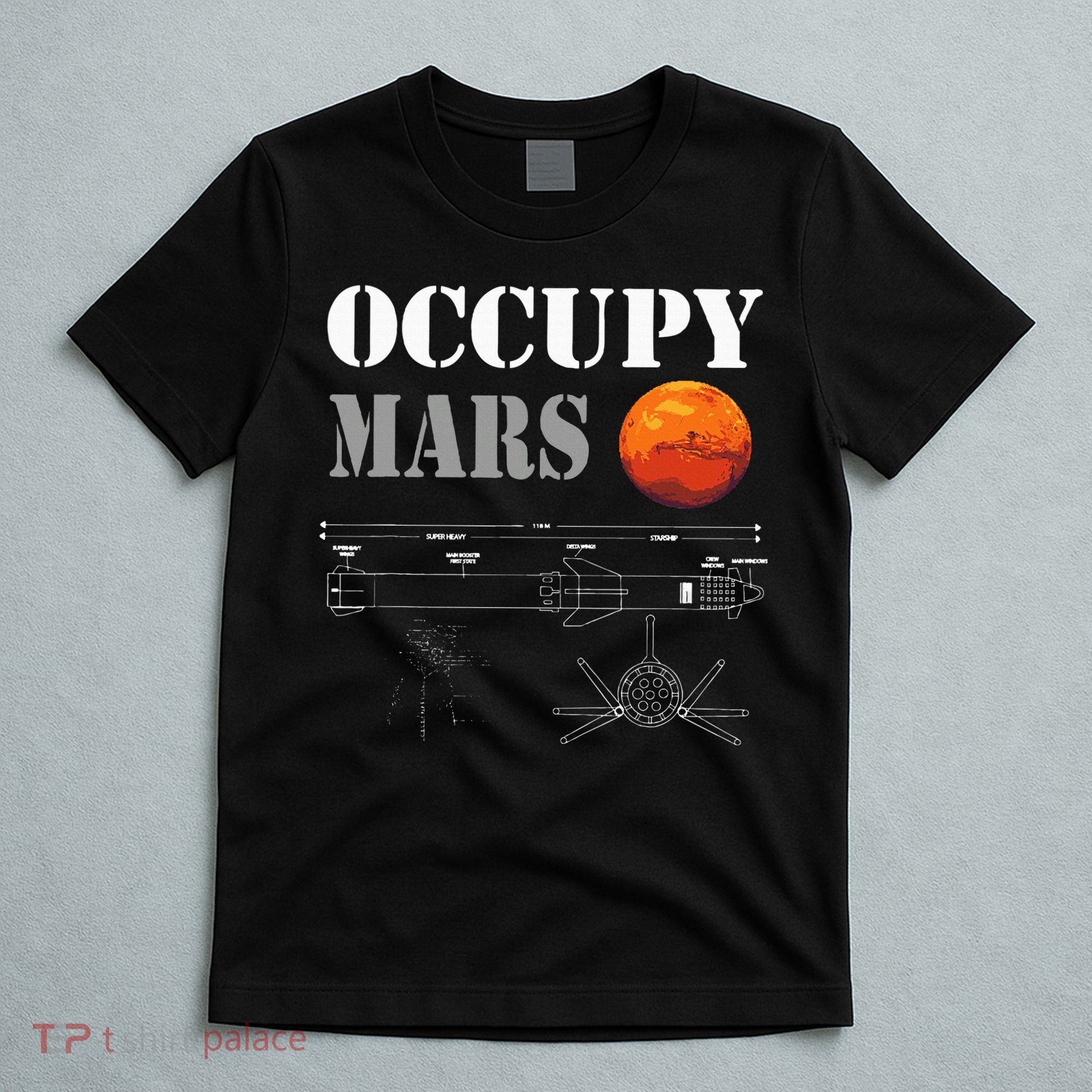 Occupy Mars Starship Rocket T-Shirt