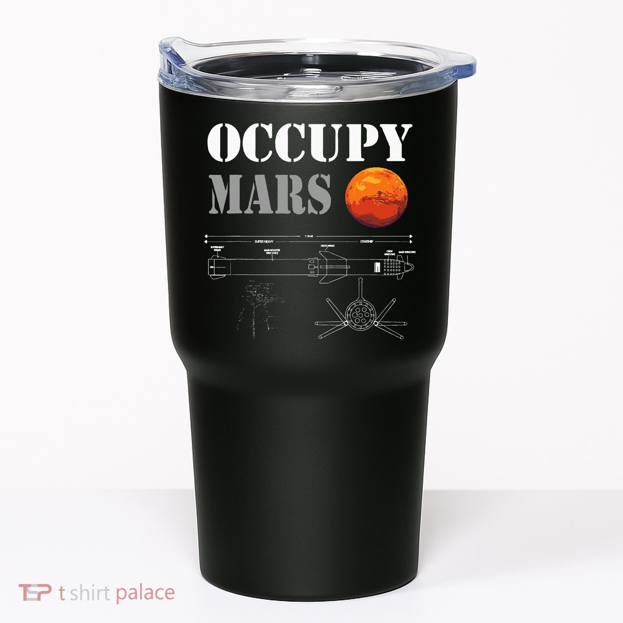 Occupy Mars Starship Rocket Tumbler