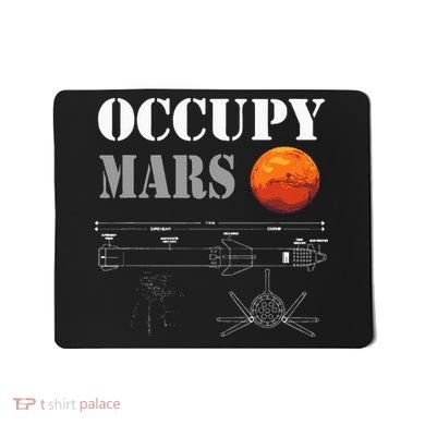 Occupy Mars Starship Rocket Mousepad