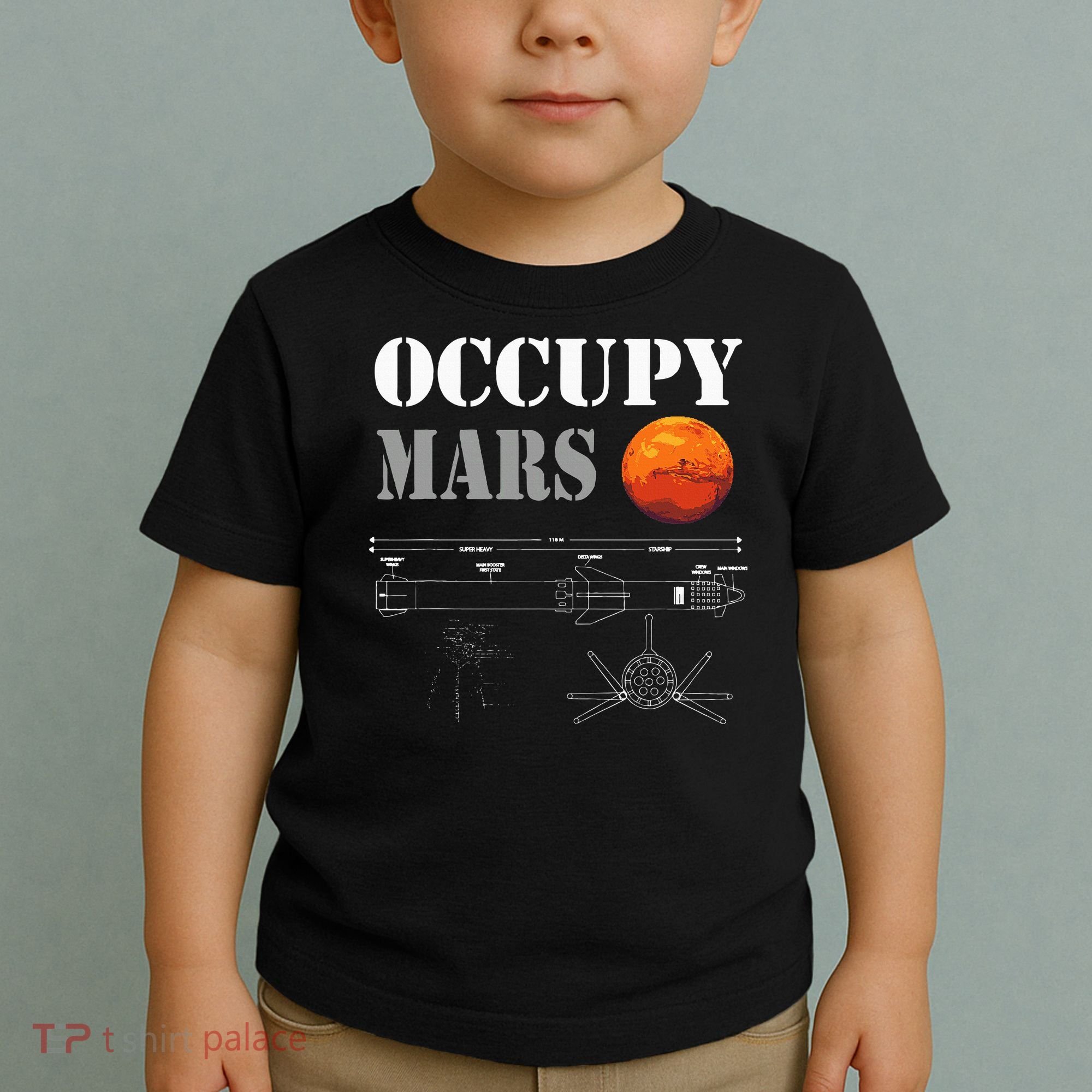 Occupy Mars Starship Rocket Toddler T-Shirt