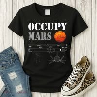 Occupy Mars Starship Rocket Women's T-Shirt thumb 3