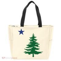 Old Maine State Flag 1901 Pine Tree Star Tote Bag thumb 0