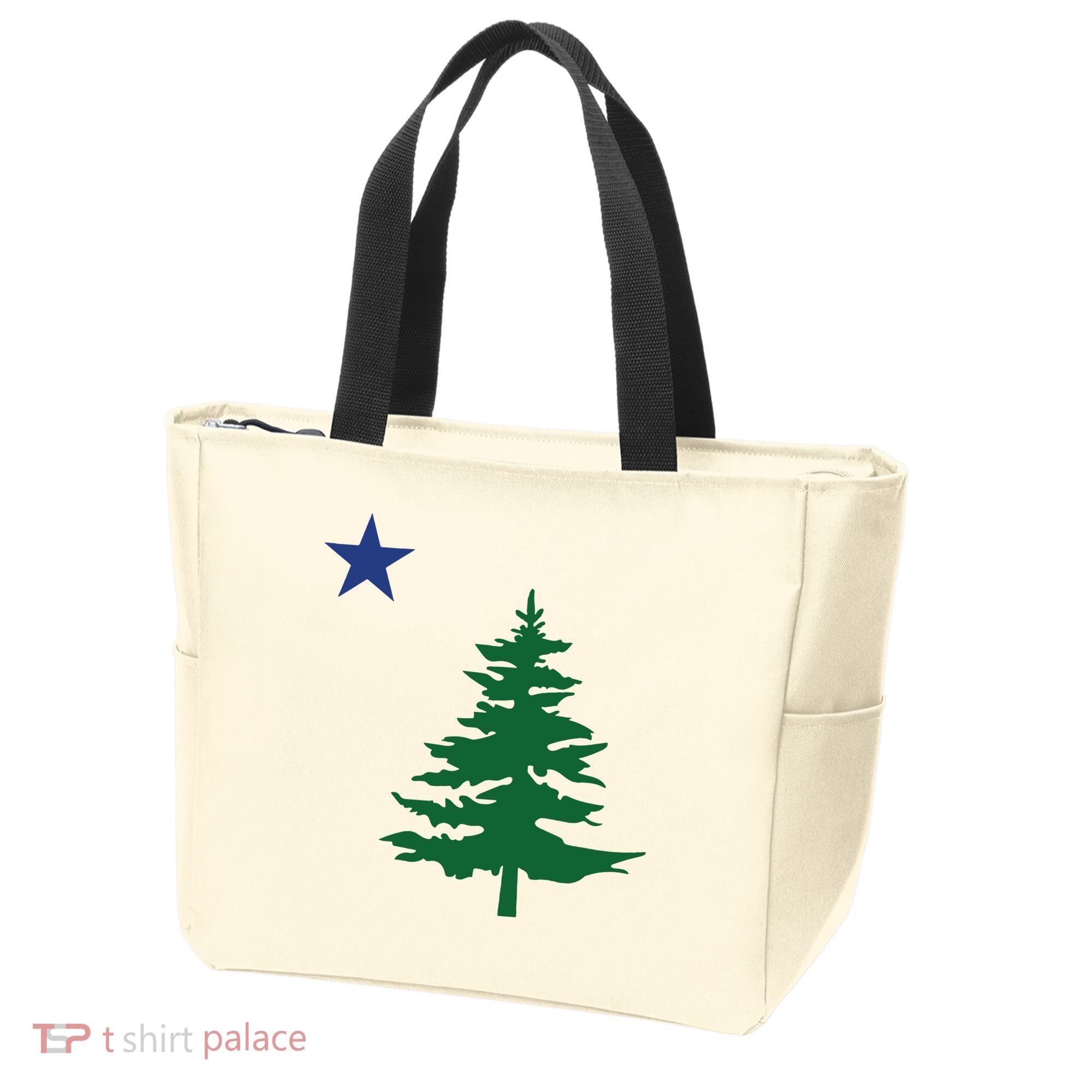 Old Maine State Flag 1901 Pine Tree Star Tote Bag