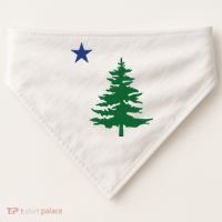 Old Maine State Flag 1901 Pine Tree Star USA-Made Doggie Bandana thumb 0