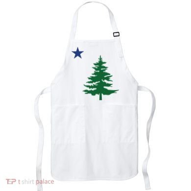 Old Maine State Flag 1901 Pine Tree Star Apron
