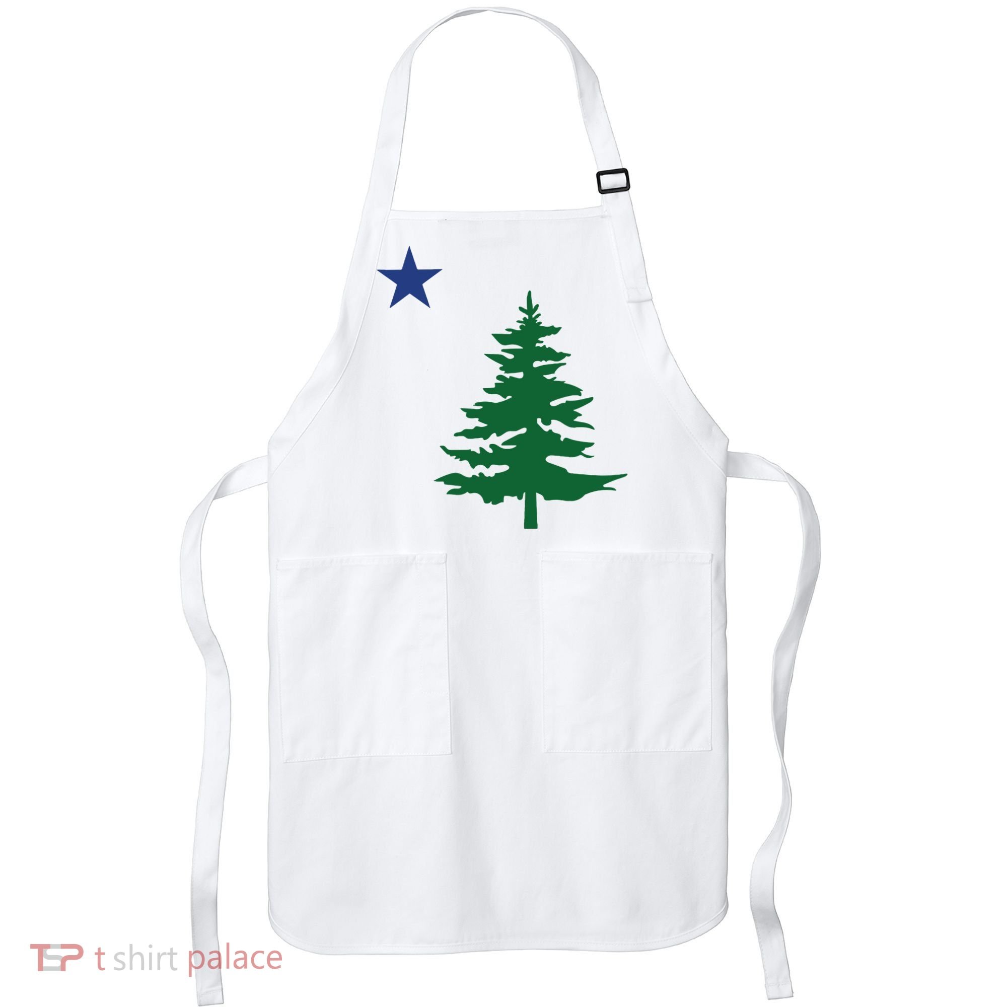 Old Maine State Flag 1901 Pine Tree Star Apron