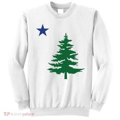 Old Maine State Flag 1901 Pine Tree Star Sweatshirt