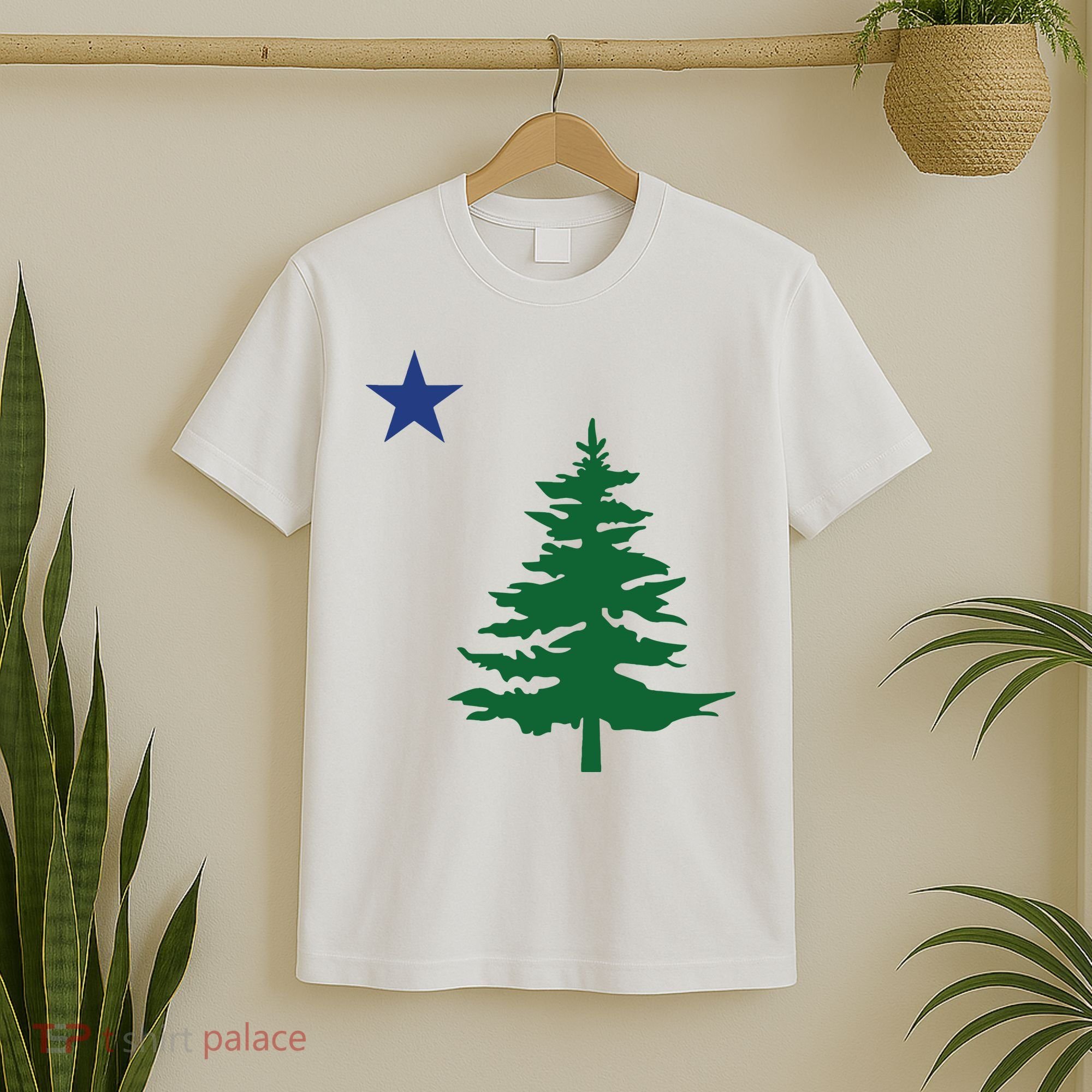 Old Maine State Flag 1901 Pine Tree Star T-Shirt