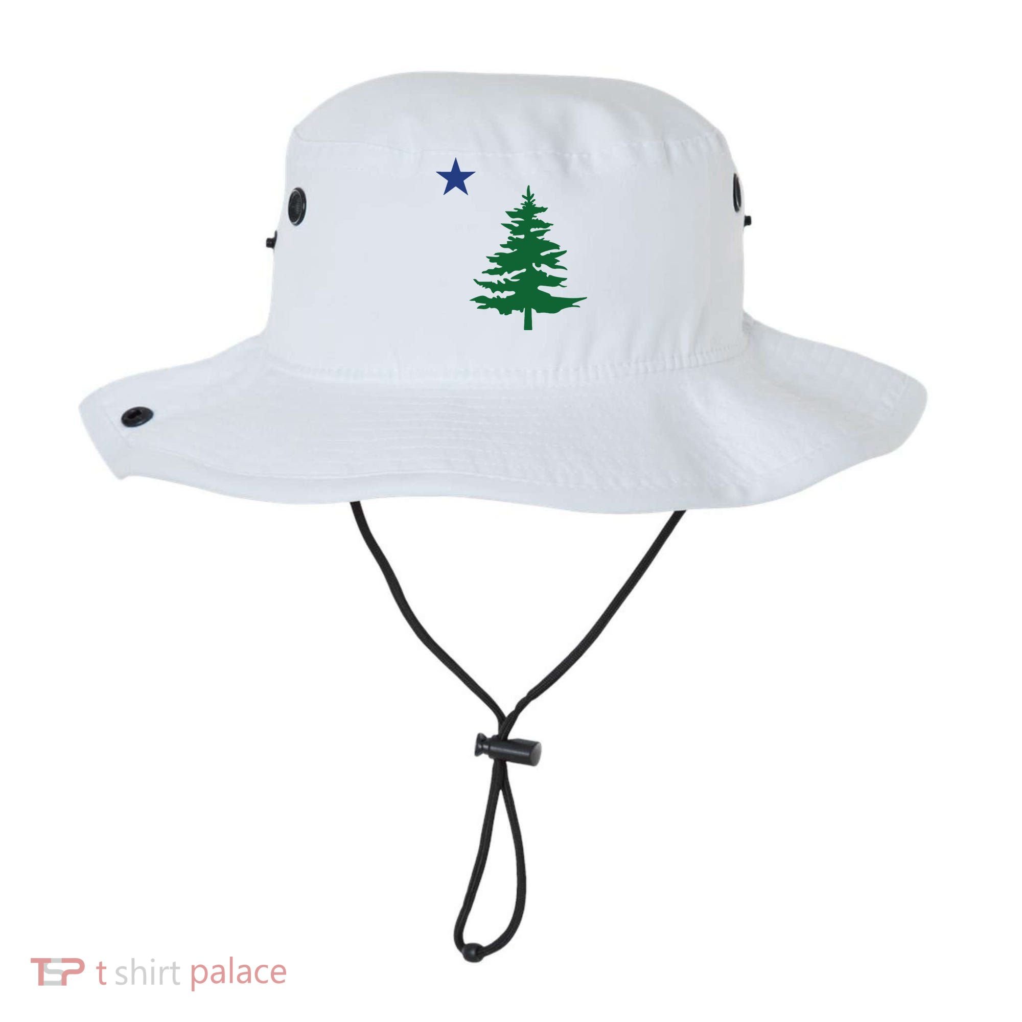 Old Maine State Flag 1901 Pine Tree Star Bucket Hat