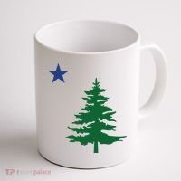 Old Maine State Flag 1901 Pine Tree Star Coffee Mug thumb 1