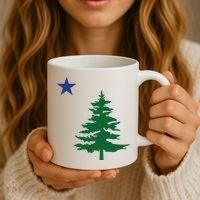 Old Maine State Flag 1901 Pine Tree Star Coffee Mug thumb 3
