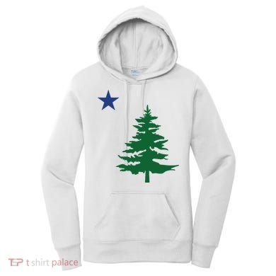 Old Maine State Flag 1901 Pine Tree Star Women's Hoodie