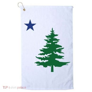 Old Maine State Flag 1901 Pine Tree Star Golf Towel