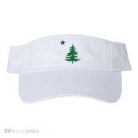 Old Maine State Flag 1901 Pine Tree Star Visor thumb 0
