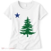 Old Maine State Flag 1901 Pine Tree Star Women's T-Shirt thumb 0