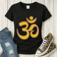 Om Meditation Spiritual Ancient Symbol Peace Yoga Aum Omkara Women's T-Shirt thumb 3