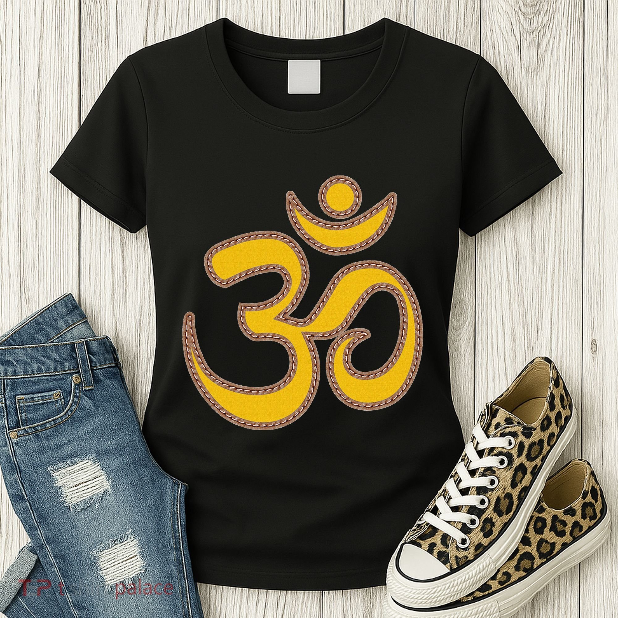 Om Meditation Spiritual Ancient Symbol Peace Yoga Aum Omkara Women's T-Shirt