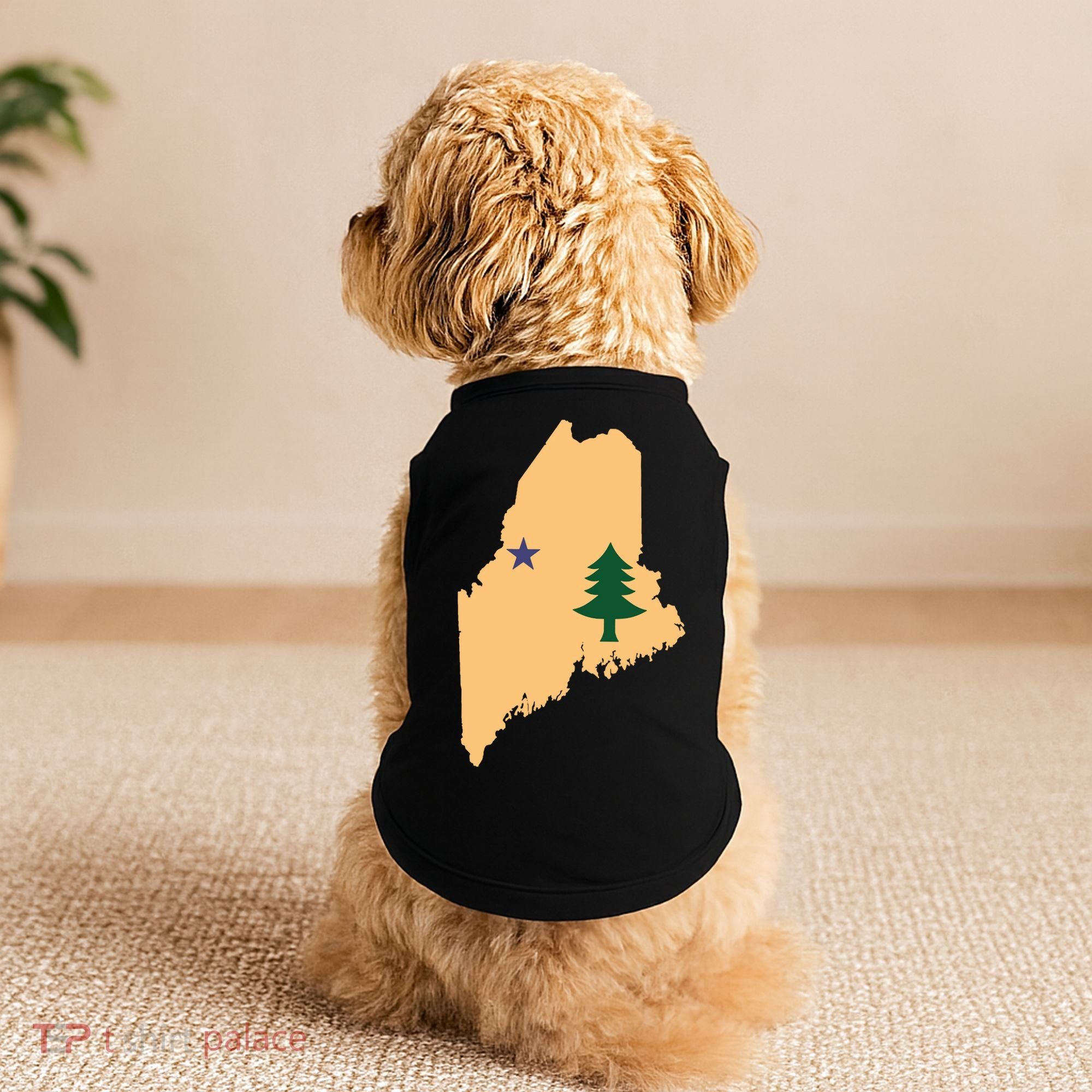 Original Maine State Flag Gift Northern New England Dirigo Doggie Tank