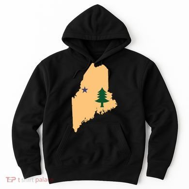Original Maine State Flag Gift Northern New England Dirigo Hoodie