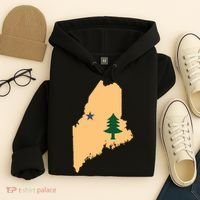 Original Maine State Flag Gift Northern New England Dirigo Hoodie thumb 4