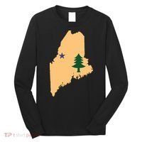 Original Maine State Flag Gift Northern New England Dirigo Long Sleeve Shirt thumb 0