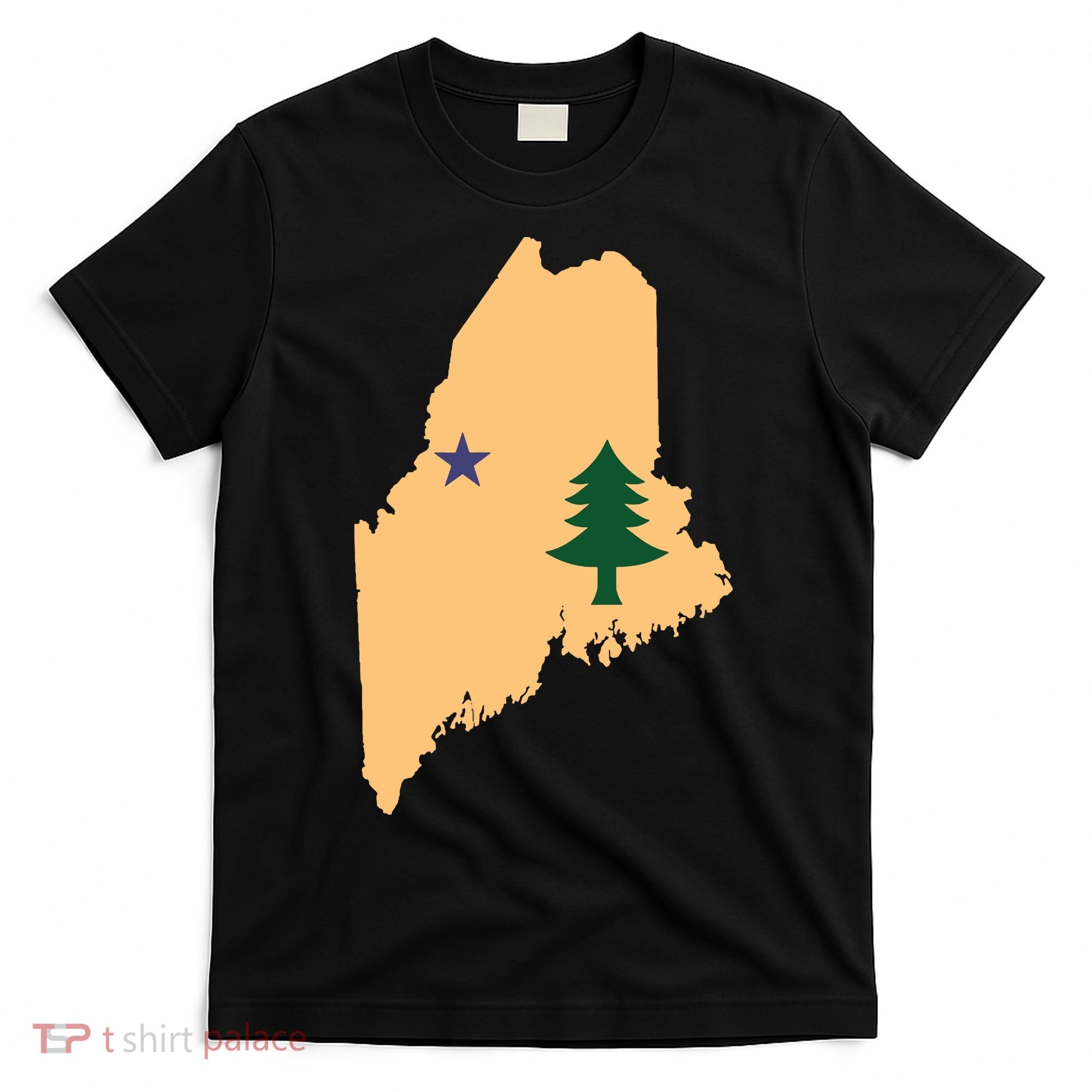 Original Maine State Flag Gift Northern New England Dirigo T-Shirt