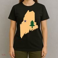 Original Maine State Flag Gift Northern New England Dirigo T-Shirt thumb 4