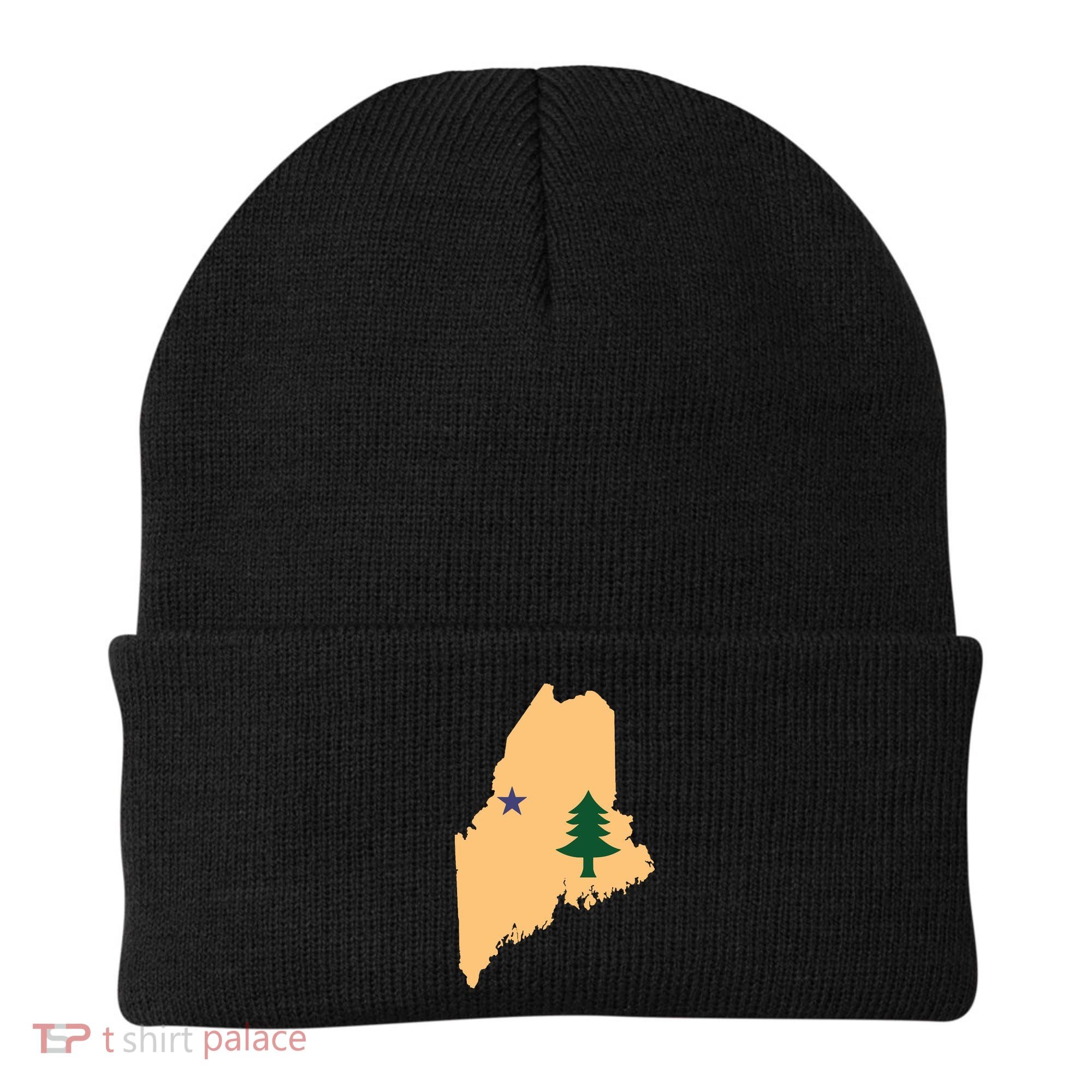 Original Maine State Flag Gift Northern New England Dirigo Beanie