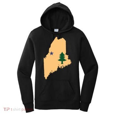 Original Maine State Flag Gift Northern New England Dirigo Women's Hoodie