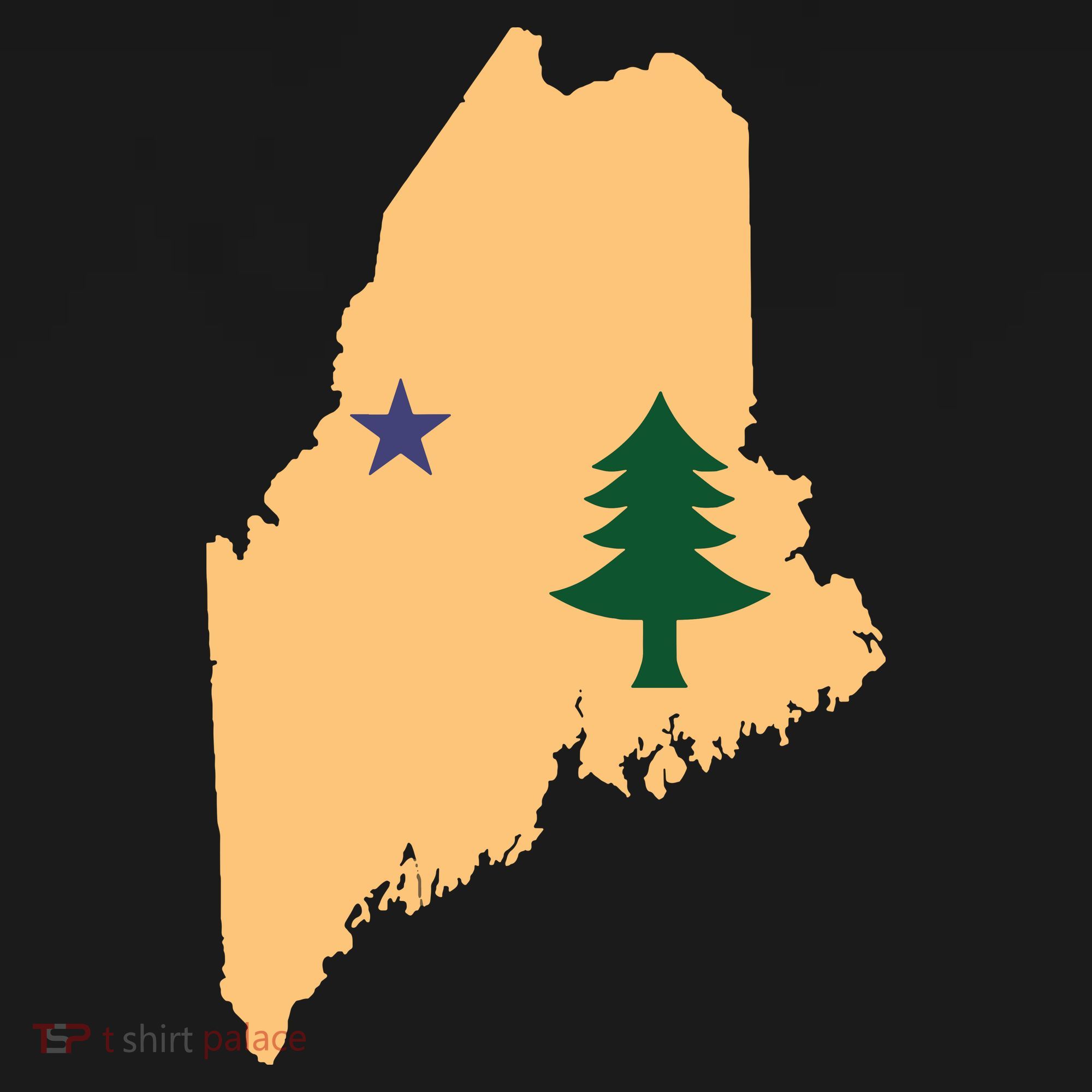 Original Maine State Flag Gift Northern New England Dirigo Mousepad